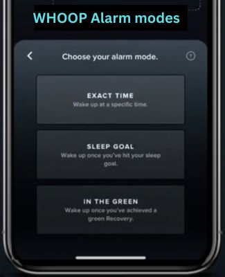 WHOOP Alarm modes